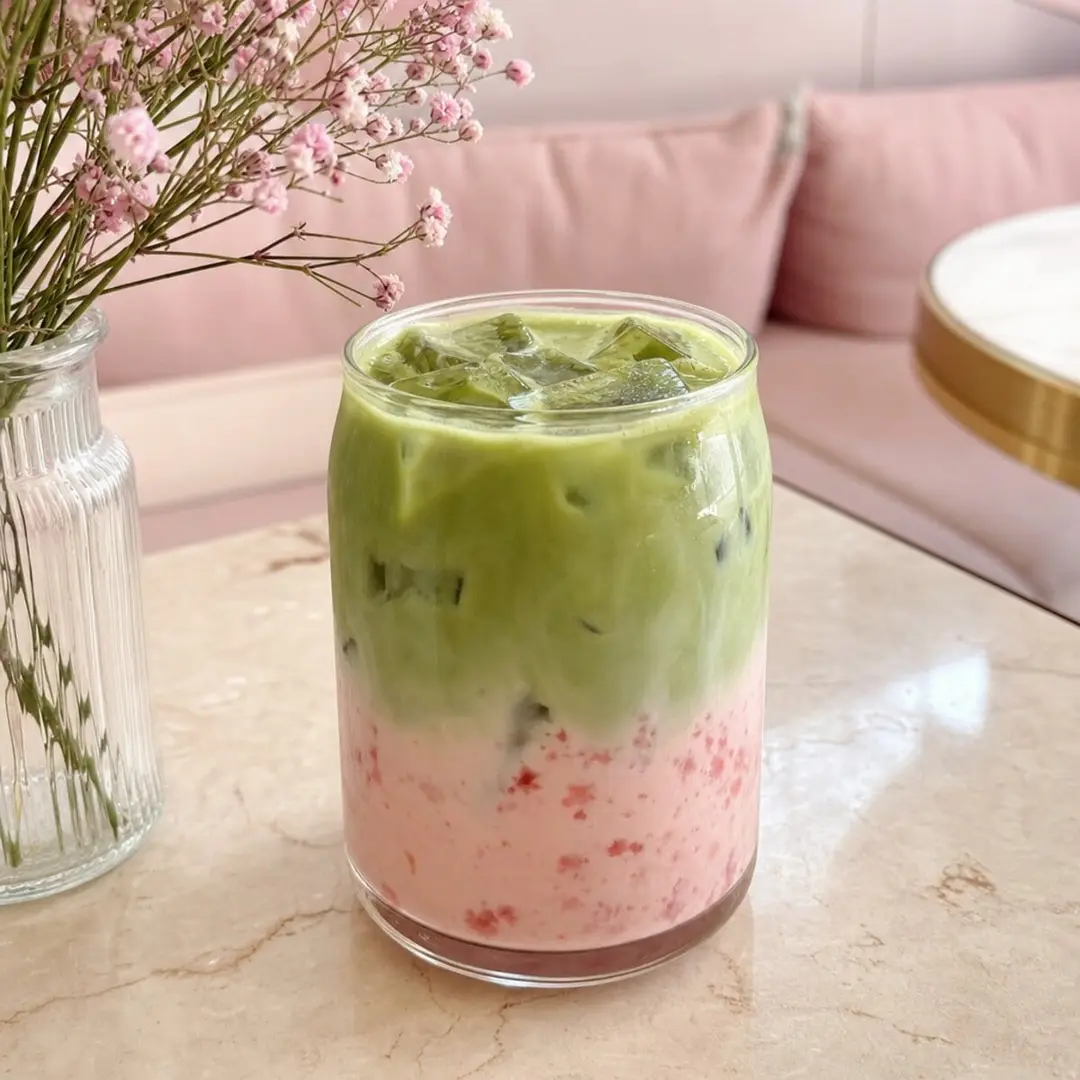 Strawberry Matcha Latte