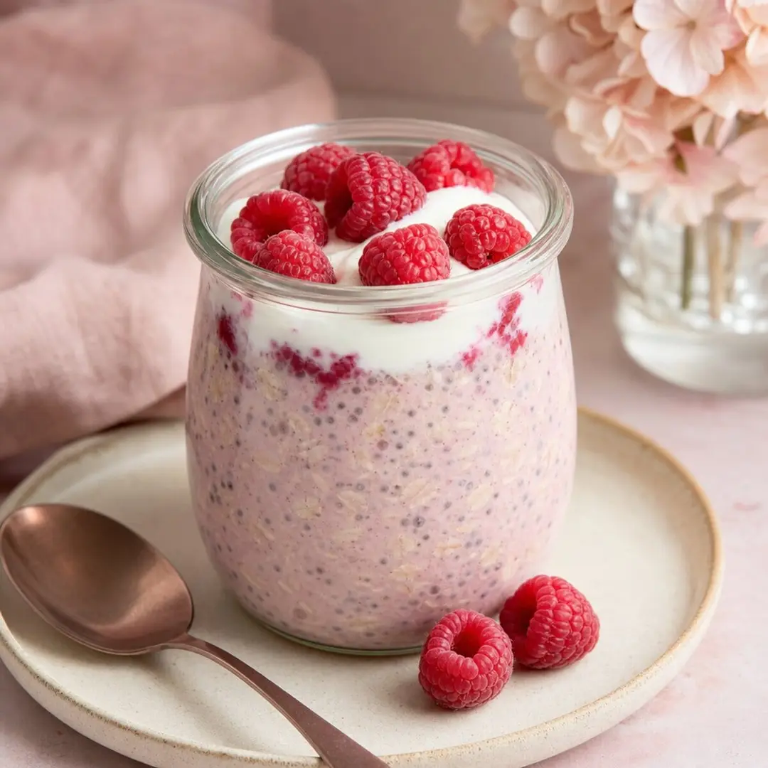 Raspberry Overnight Oats